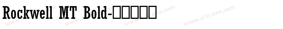 Rockwell MT Bold字体转换